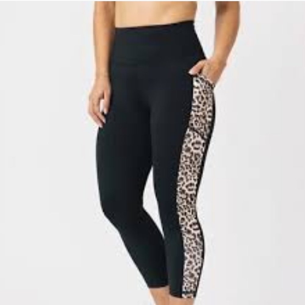 ZYIA Black Leopard Print Leggings